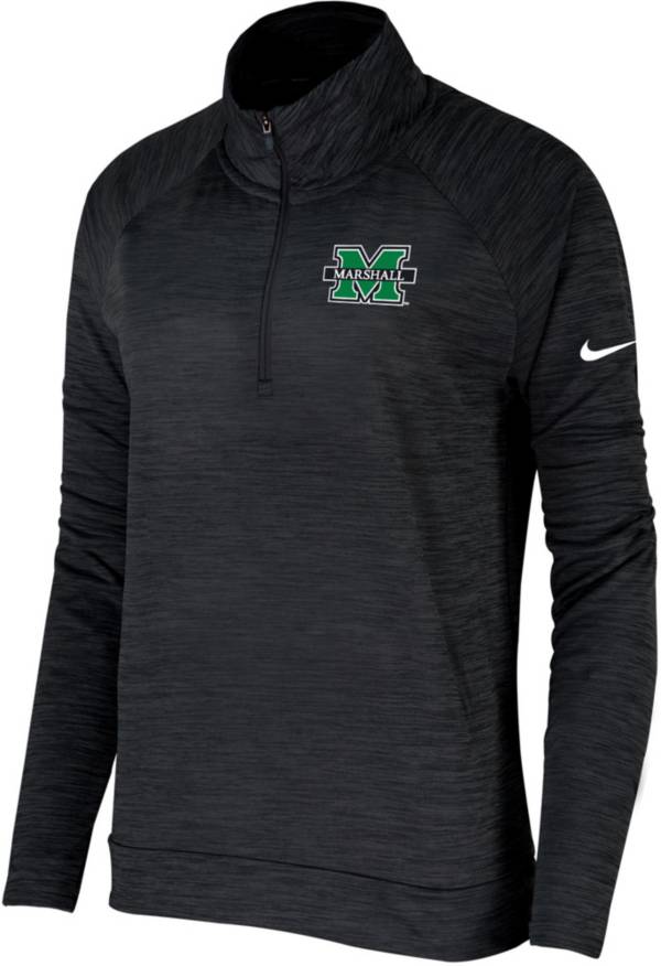 Nike Women's Marshall Thundering Herd Pacer Quarter-Zip Black Shirt