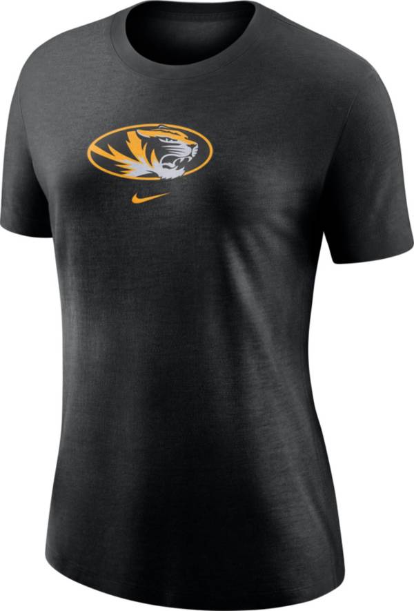 Nike Women's Missouri Tigers Logo Crew Black T-Shirt