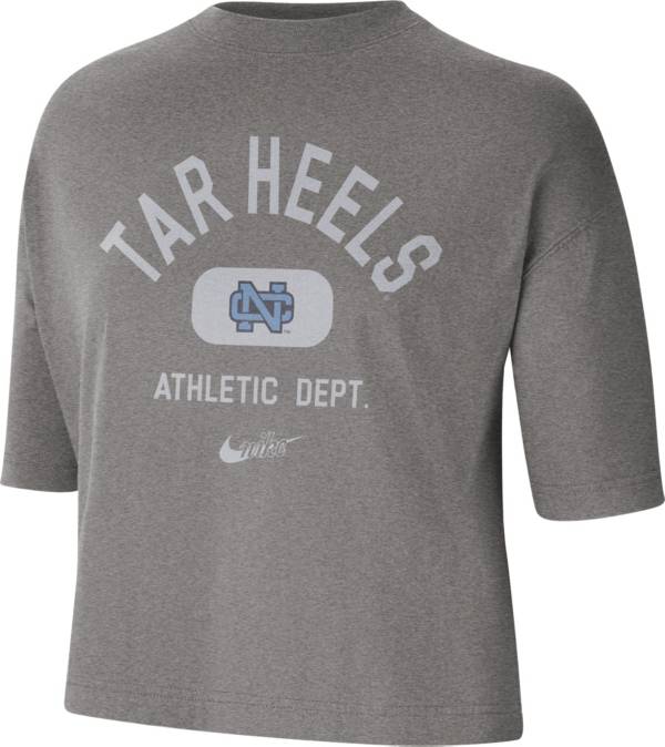 Nike Women's North Carolina Tar Heels Grey Boxy T-Shirt