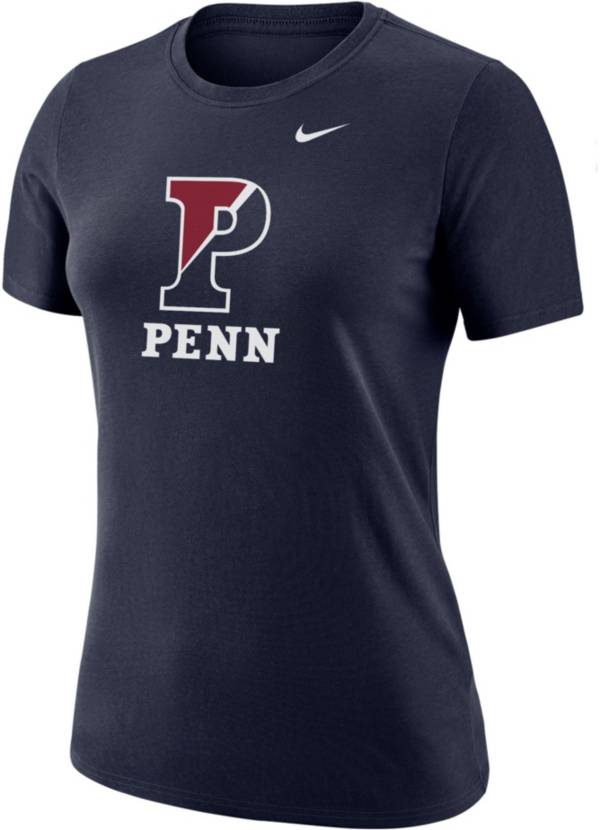 Nike Women's University of Pennsylvania Quakers Blue Dri-FIT Cotton T-Shirt