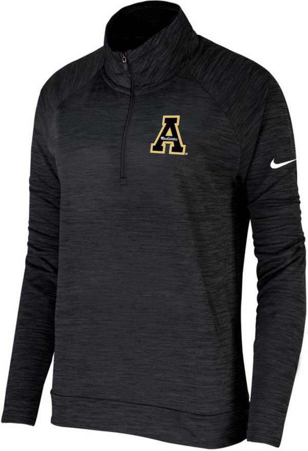 Nike Women's Appalachian State Mountaineers Pacer Quarter-Zip Black Shirt