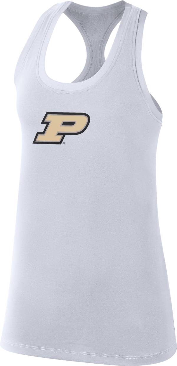 Nike Women's Purdue Boilermakers White Racerback Tank Top