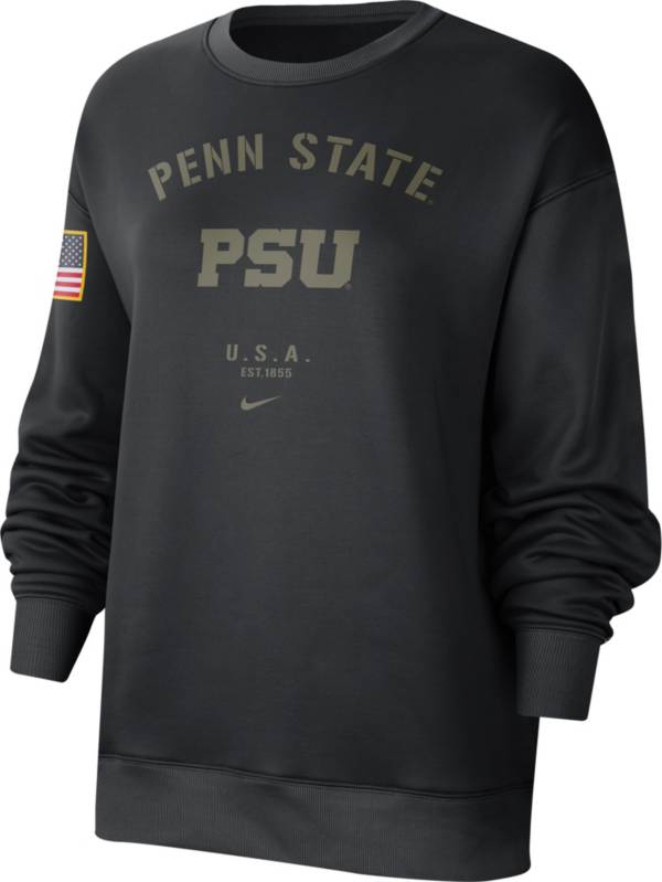 Nike Women's Penn State Nittany Lions Black Therma Military Appreciation Crew Neck Sweatshirt product image