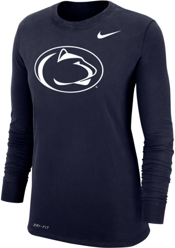 Nike Women's Penn State Nittany Lions Blue Dri-FIT Cotton Long Sleeve T-Shirt