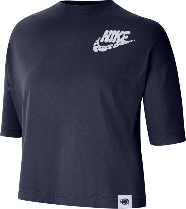 Nike Women's Penn State Nittany Lions Blue SZNL Graphic Boxy T-Shirt
