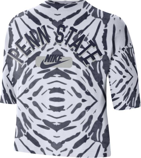 Nike Women's Penn State Nittany Lions White Tie-Dye Boxy Festival T-Shirt