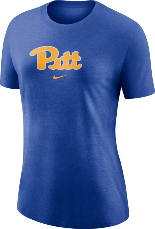Nike Women's Pitt Panthers Blue Logo Crew T-Shirt