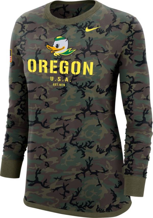 Nike Women's Oregon Ducks Camo Military Appreciation Long Sleeve T-Shirt
