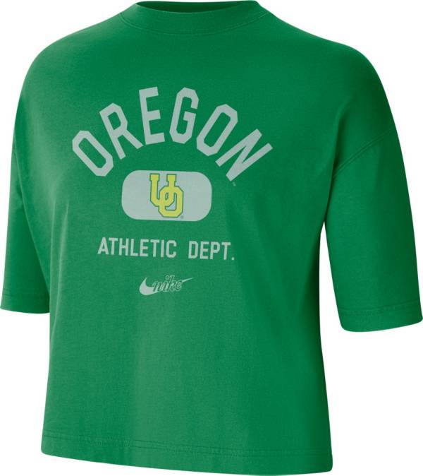 Nike Women's Oregon Ducks Green Boxy T-Shirt