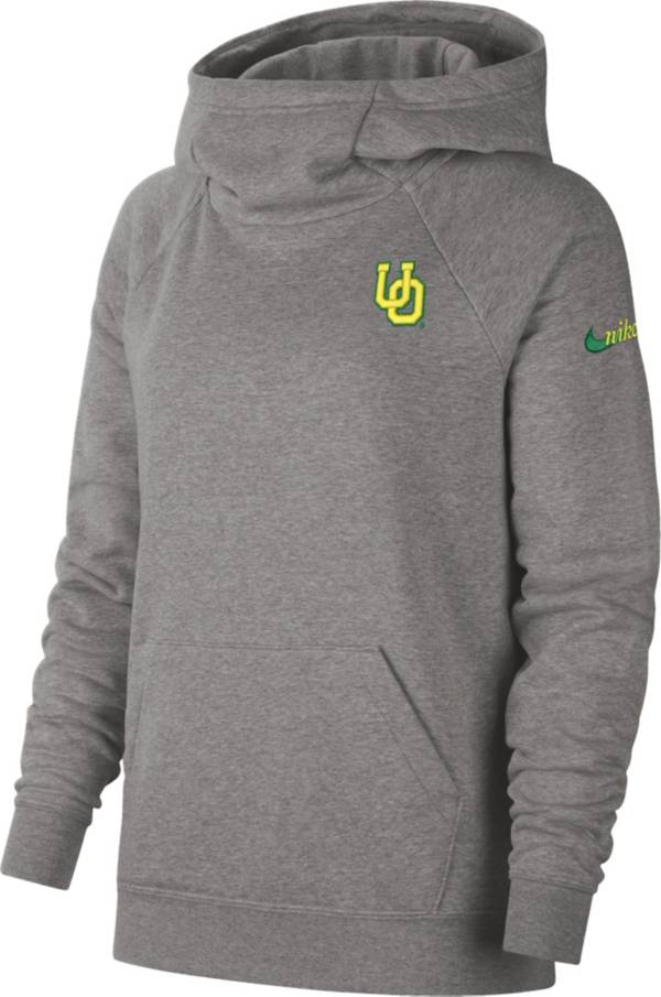 Nike Women's Oregon Ducks Grey Essential Vault Pullover Hoodie