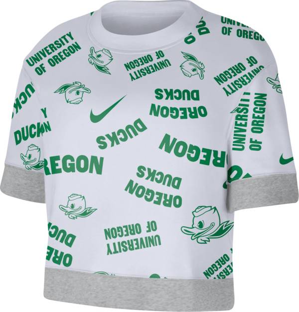 Nike Women's Oregon Ducks White Trend Right C&S Crop Top product image