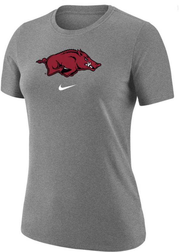 Nike Women's Arkansas Razorbacks Grey Dri-FIT Cotton T-Shirt product image