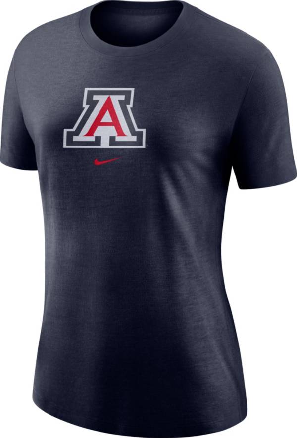 Nike Women's Arizona Wildcats Navy Logo Crew T-Shirt