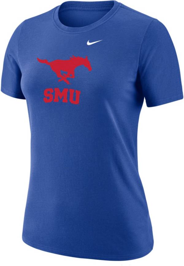 Nike Women's Southern Methodist Mustangs Blue Dri-FIT Cotton T-Shirt