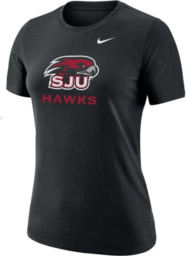 Nike Women's Saint Joseph's Hawks Dri-FIT Cotton Black T-Shirt