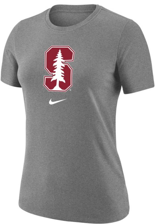 Nike Women's Stanford Cardinal Grey Dri-FIT Cotton T-Shirt