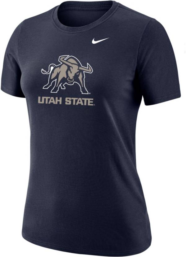 Nike Women's Utah State Aggies Blue Dri-FIT Cotton T-Shirt