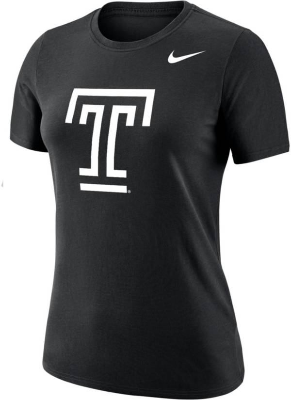 Nike Women's Temple Owls Dri-FIT Cotton Black T-Shirt