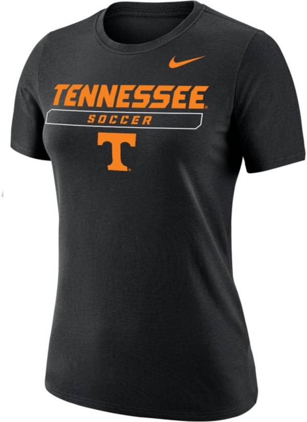 Nike Women's Tennessee Volunteers Soccer Dri-FIT Cotton Black T-Shirt