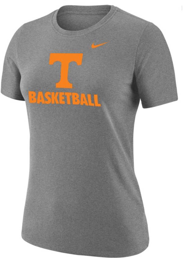 Nike Women's Tennessee Volunteers Grey Basketball Dri-FIT Cotton T-Shirt
