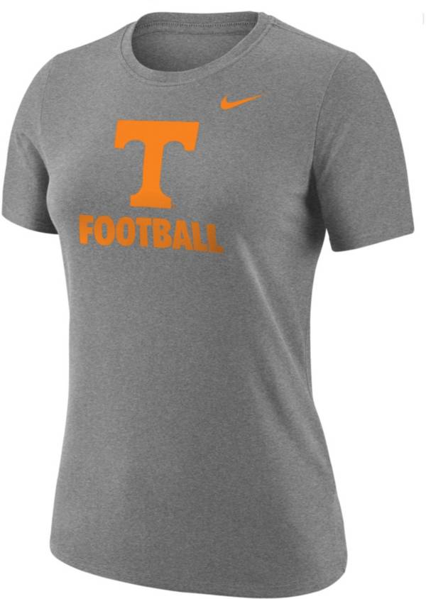 Nike Women's Tennessee Volunteers Grey Football Dri-FIT Cotton T-Shirt