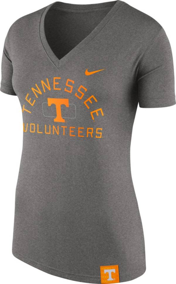 Nike Women's Tennessee Volunteers Grey Slub V-Neck T-Shirt