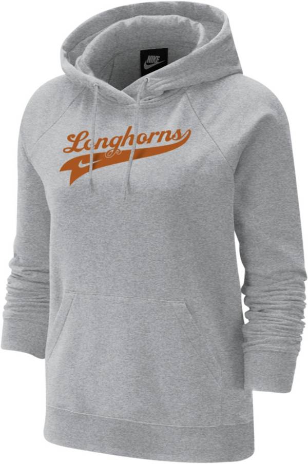 Nike Women's Texas Longhorns Grey Varsity Pullover Hoodie