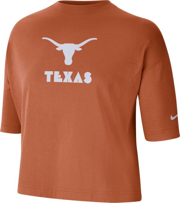 Nike Women's Texas Longhorns Burnt Orange Dri-FIT Cropped T-Shirt product image