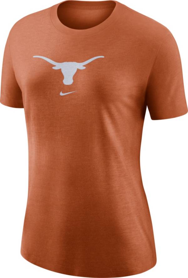 Nike Women's Texas Longhorns Burnt Orange Logo Crew T-Shirt