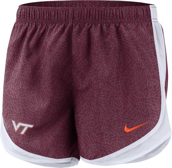 Nike Women's Virginia Tech Hokies Maroon Dri-FIT Tempo Shorts