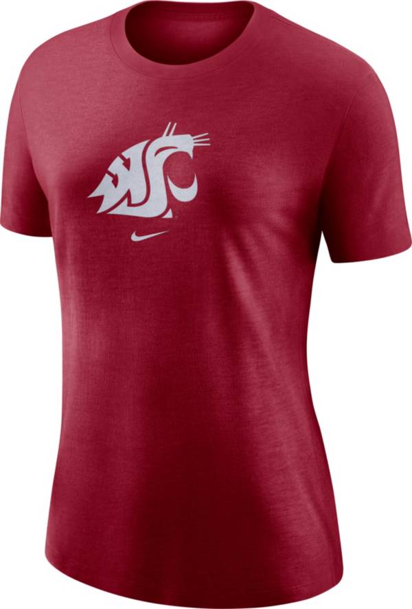 Nike Women's Washington State Cougars Crimson Logo Crew T-Shirt