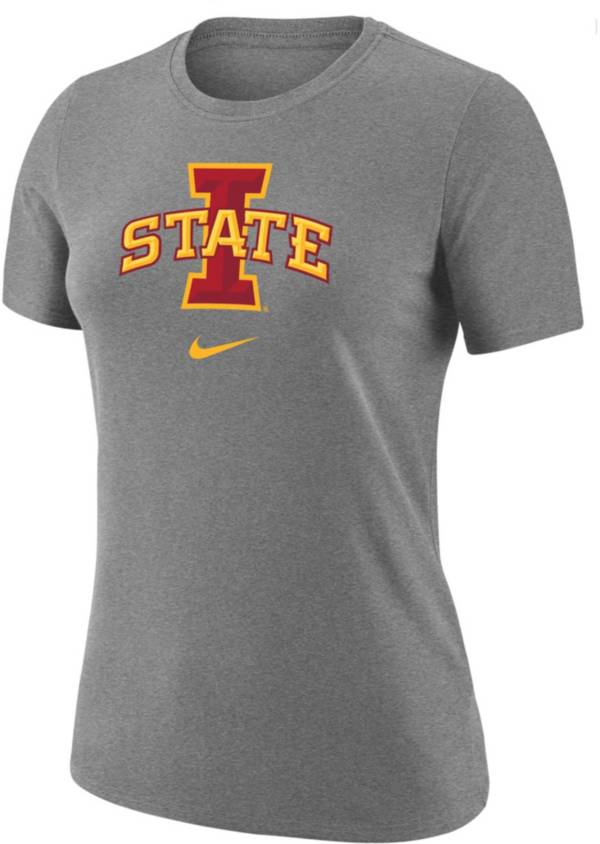 Nike Women's Iowa State Cyclones Grey Dri-FIT Cotton T-Shirt