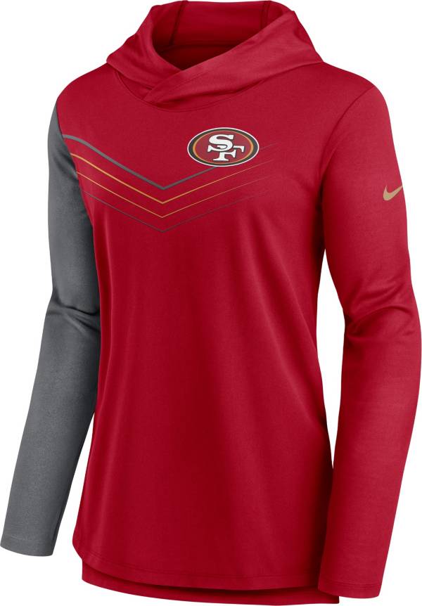 Nike Women's San Francisco 49ers Red Chevron Pullover Hoodie product image