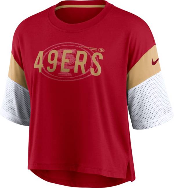 Nike Women's San Francisco 49ers Cropped Red T-Shirt