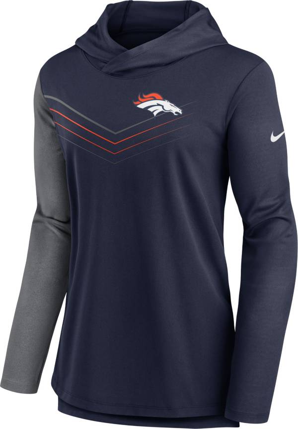 Nike Women's Denver Broncos Navy Chevron Pullover Hoodie