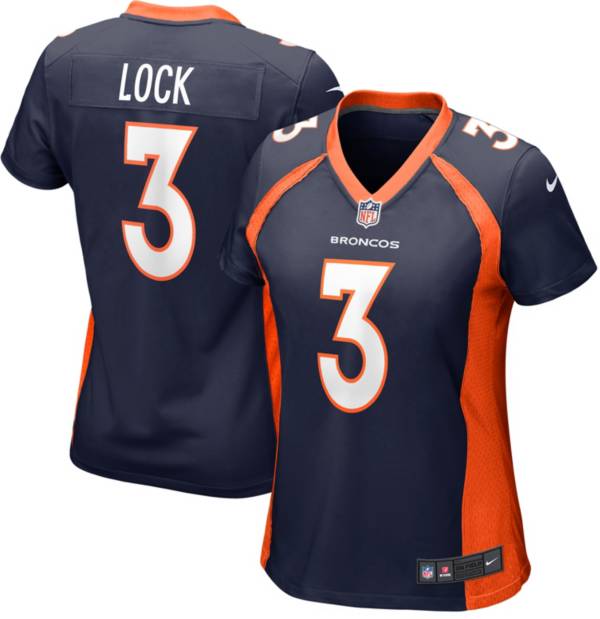 Nike Women's Denver Broncos Drew Lock #3 Alternate Navy Game Jersey