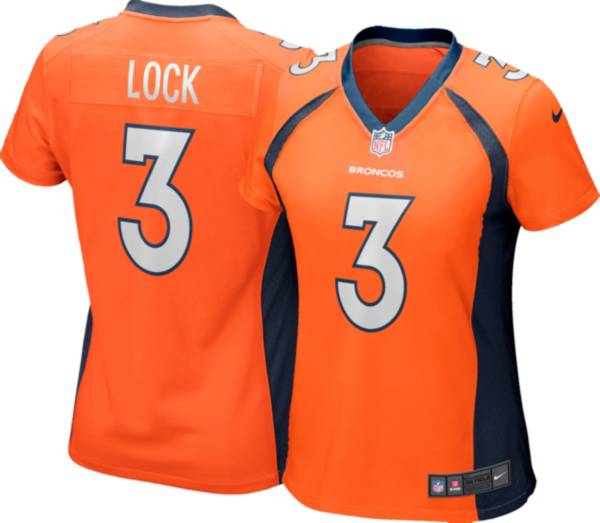 Nike Women's Denver Broncos Drew Lock #3 Orange Game Jersey