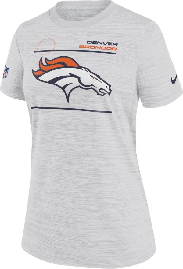 Nike Women's Denver Broncos Sideline Legend Velocity White Performance T-Shirt