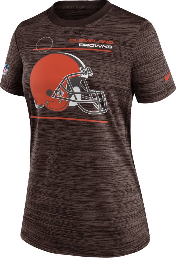 Nike Women's Cleveland Browns Sideline Legend Velocity Brown Performance T-Shirt