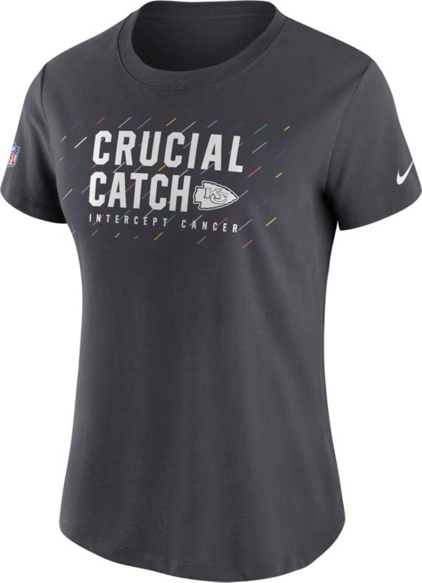 Nike Women's Kansas City Chiefs Crucial Catch Anthracite T-Shirt