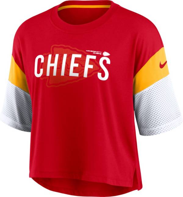 Nike Women's Kansas City Chiefs Cropped Red T-Shirt