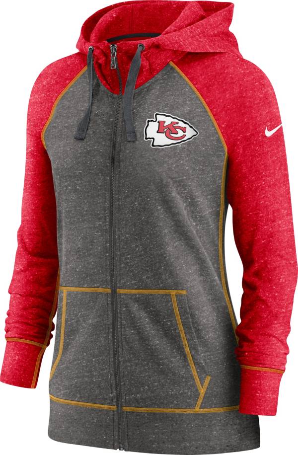 Nike Women's Kansas City Chiefs Gym Vintage Club Full-Zip Hoodie