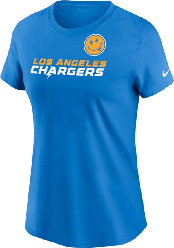 Nike Women's Los Angeles Chargers Bolt Emoji Blue T-Shirt