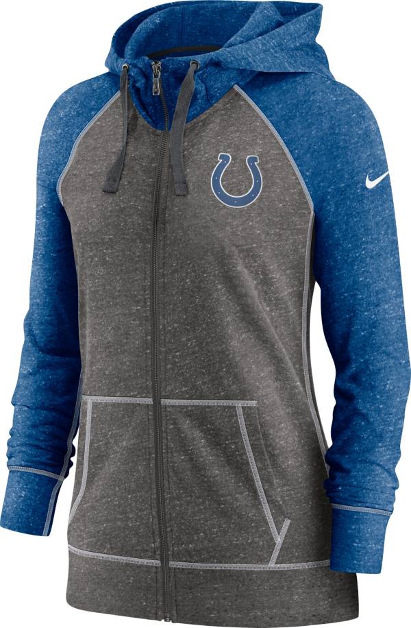 Nike Women's Indianapolis Colts Gym Vintage Club Full-Zip Hoodie