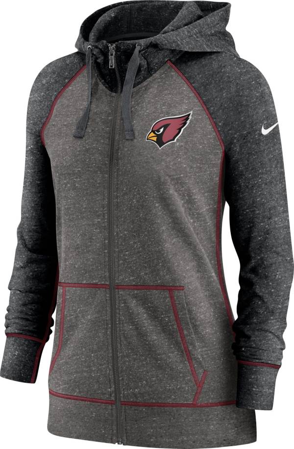 Nike Women's Arizona Cardinals Black Gym Vintage Full-Zip Hoodie