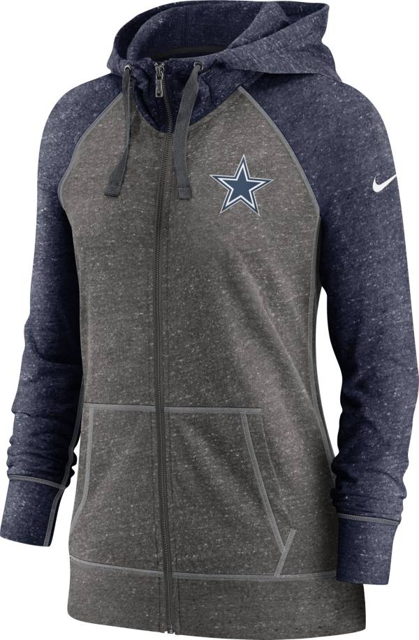 Nike Women's Dallas Cowboys Gym Vintage Club Full-Zip Hoodie