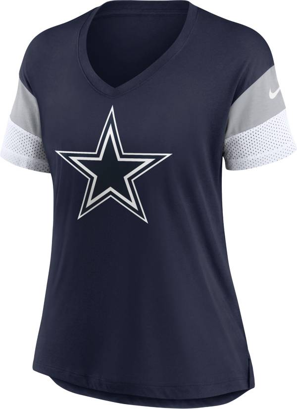 Nike Women's Dallas Cowboys Logo Fashion Navy T-Shirt