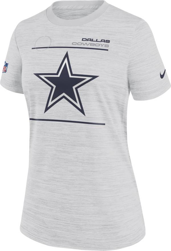 Nike Women's Dallas Cowboys Sideline Legend Velocity White Performance T-Shirt