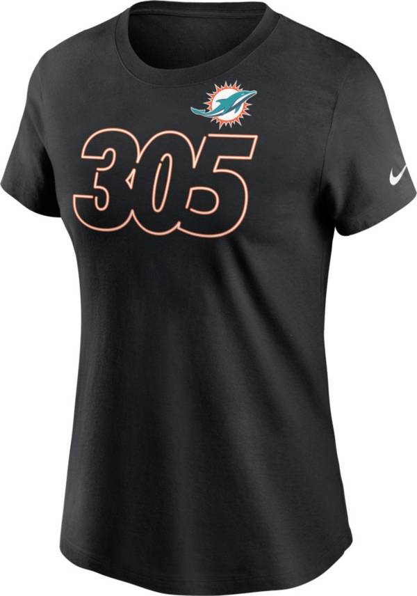 Nike Women's Miami Dolphins 305 Black T-Shirt