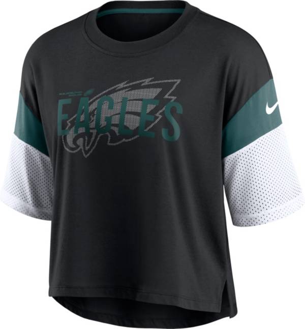 Nike Women's Philadelphia Eagles Cropped Black T-Shirt